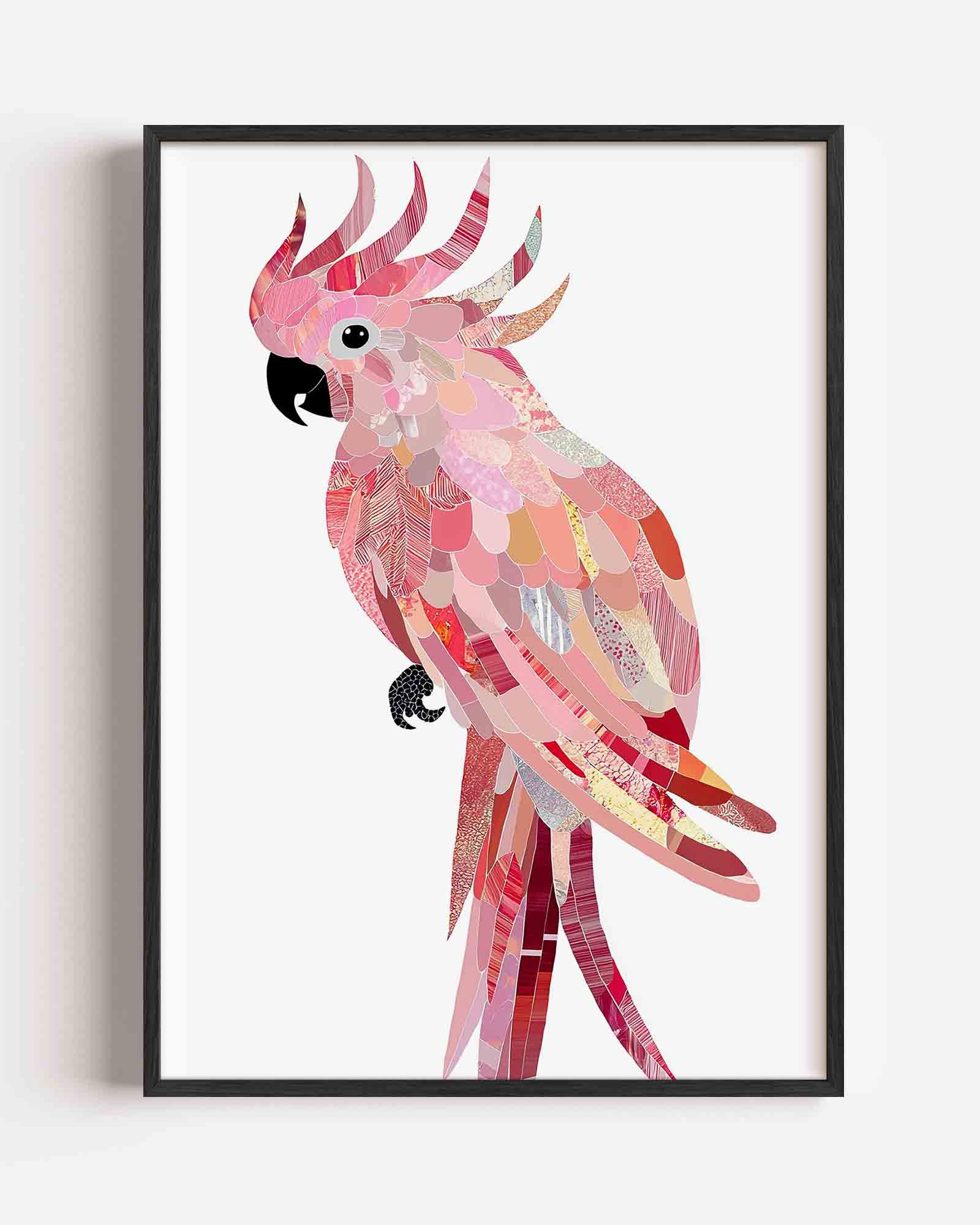 Papegaai in roze tinten Poster