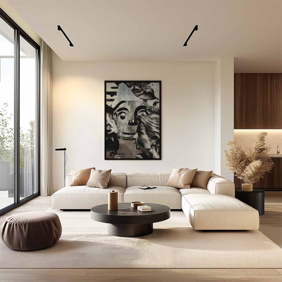 Speelse Blikvangers Collage Kunstwerk-canvas-dibond-plexiglas-wanddecoratie-WallArtistic