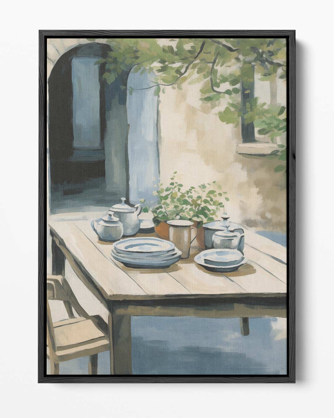 Zomers Tafereel in de Zuid-Franse Tuin Kunstwerk-canvas-dibond-plexiglas-wanddecoratie-WallArtistic