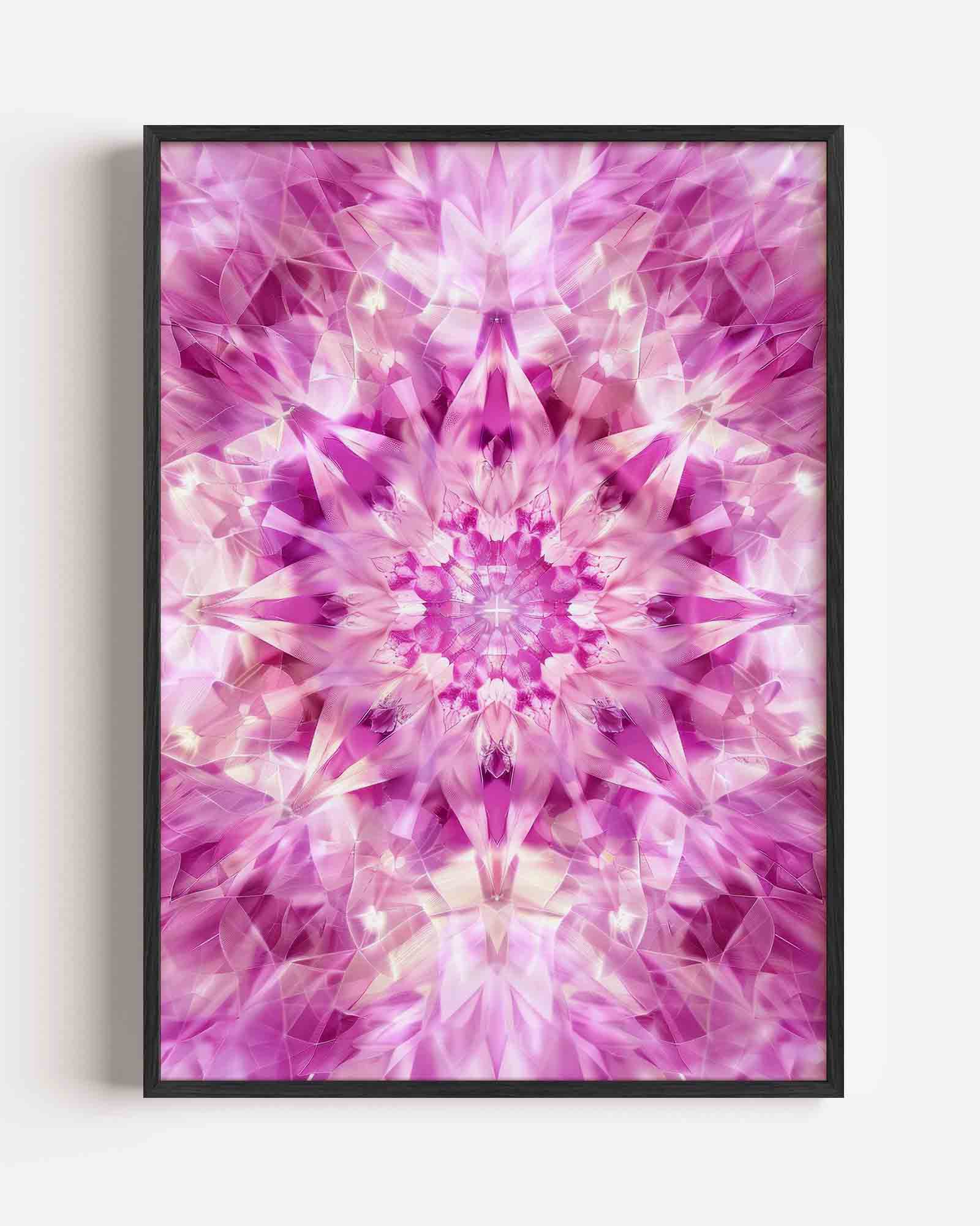 Symmetrische roze vormen Poster