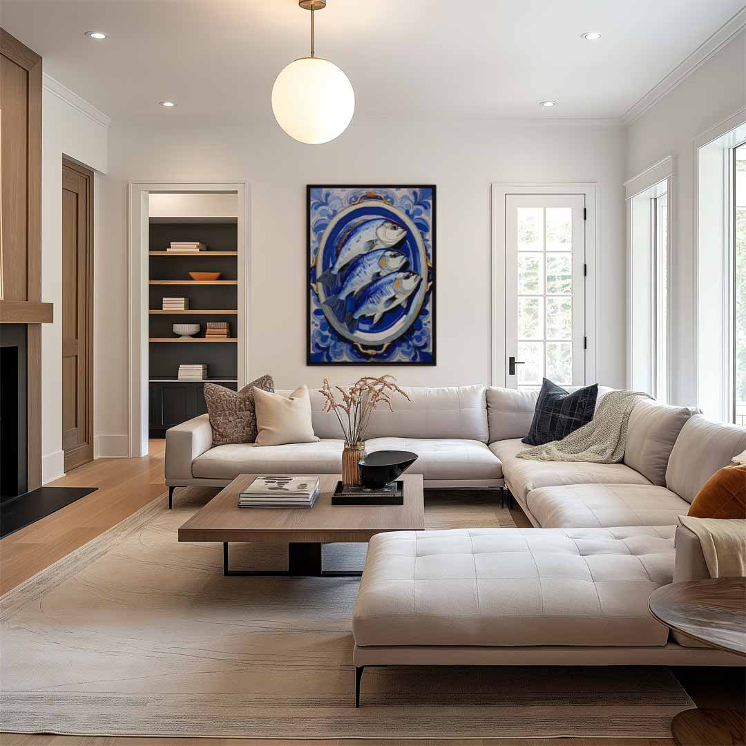 Blauwvis Vibes Kunstwerk-canvas-dibond-plexiglas-wanddecoratie-WallArtistic
