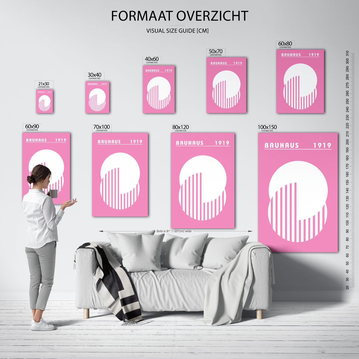 Cirkel en strepen Poster