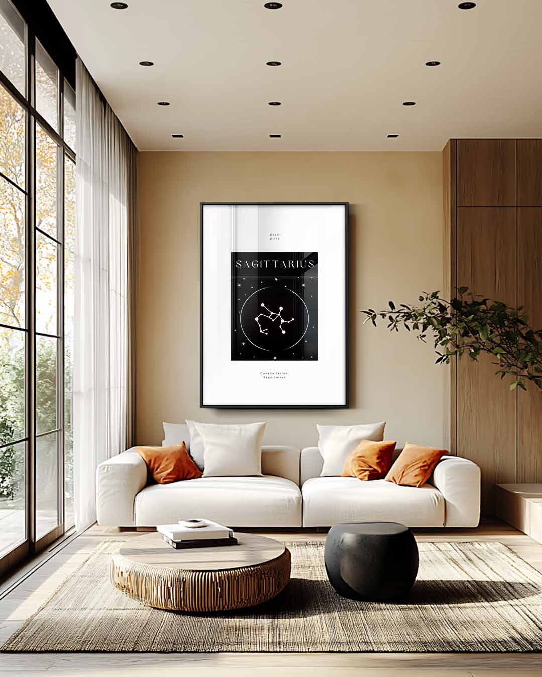 Sagittarius Sterrenbeeld Poster Kunstwerk-canvas-dibond-plexiglas-wanddecoratie-WallArtistic