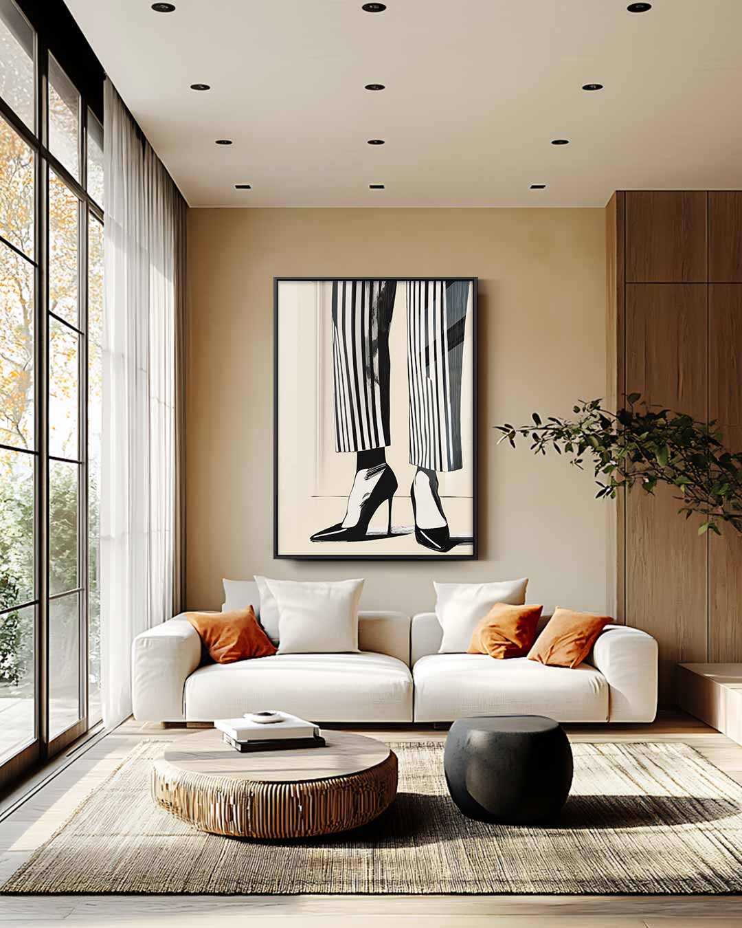 Strakke Strepen Elegantie Kunstwerk-canvas-dibond-plexiglas-wanddecoratie-WallArtistic