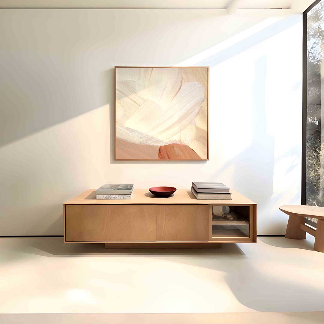 Abstracte penseelstreken Poster