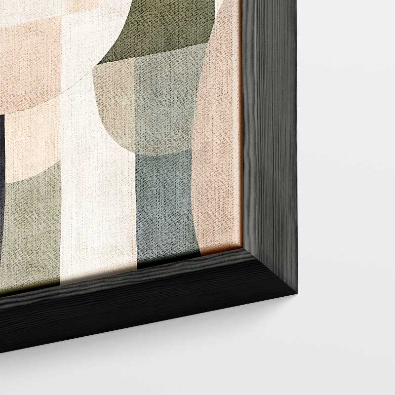 Harmonische Abstractie in Aardetinten Kunstwerk-canvas-dibond-plexiglas-wanddecoratie-WallArtistic