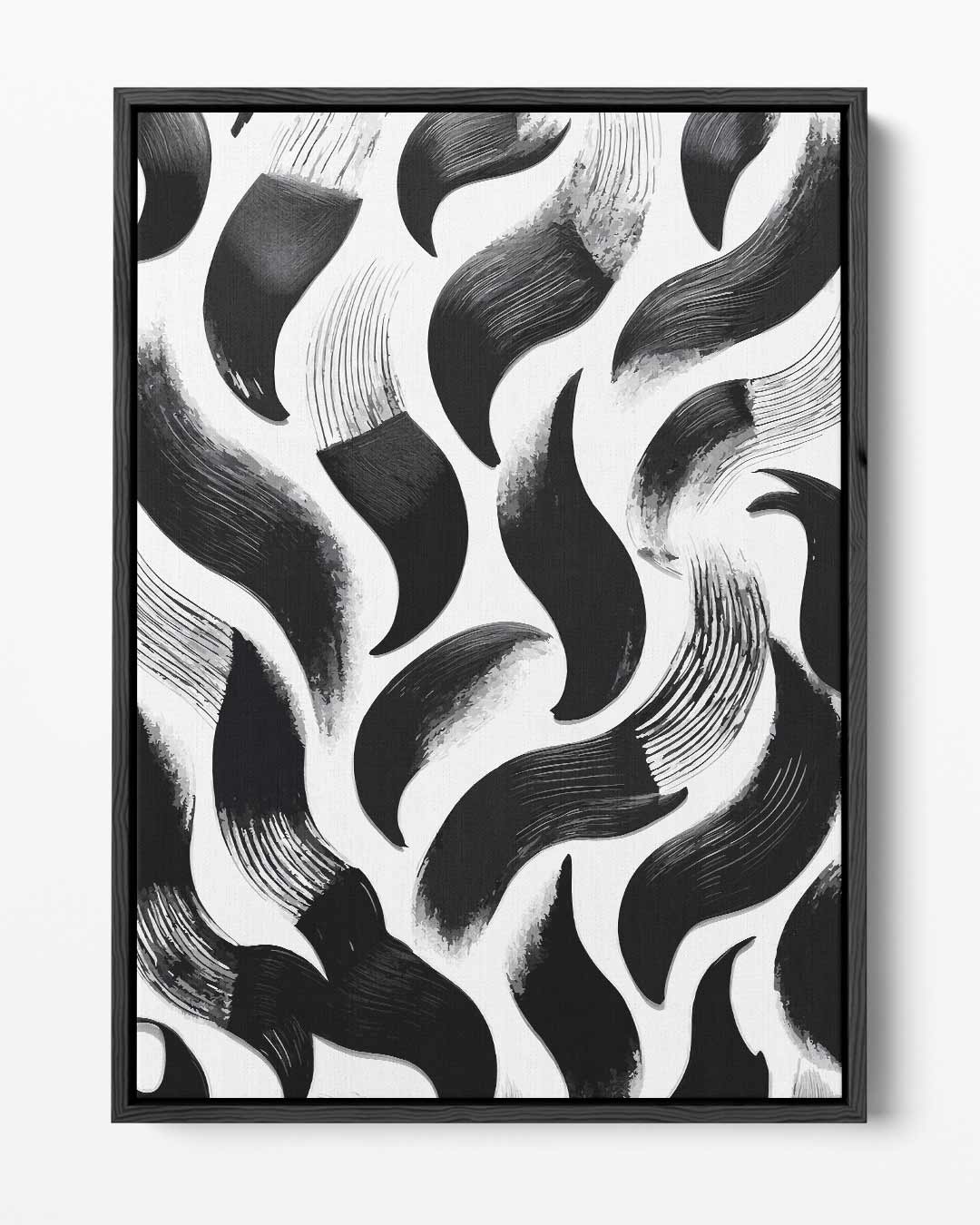 Dansende Penseelstreken Kunstwerk Kunstwerk-canvas-dibond-plexiglas-wanddecoratie-WallArtistic