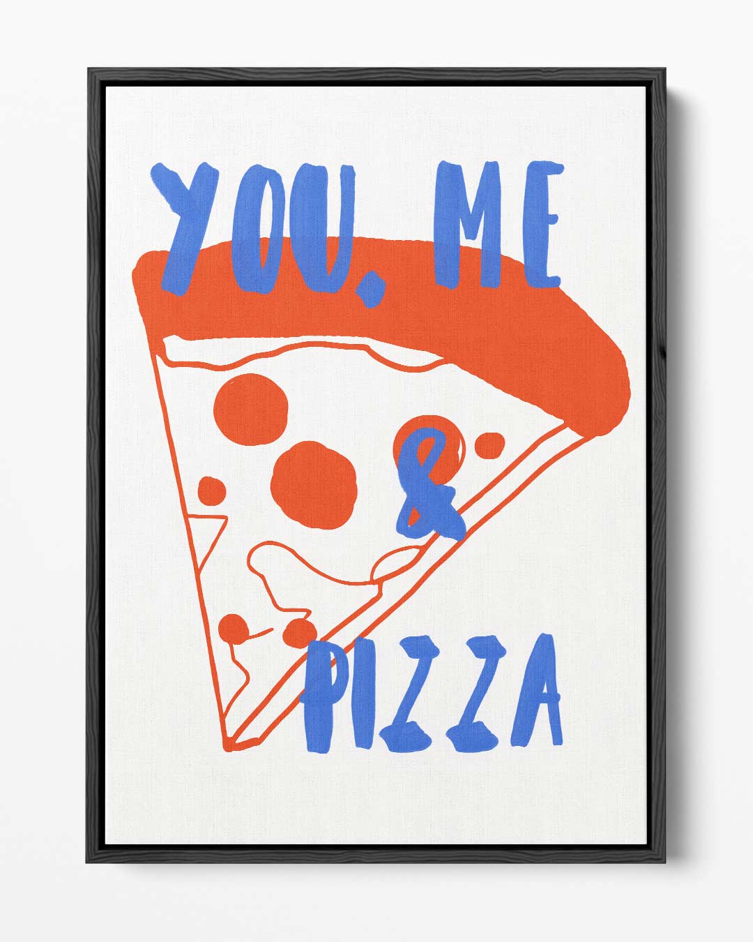 You, Me & Pizza Kunstwerk-canvas-dibond-plexiglas-wanddecoratie-WallArtistic