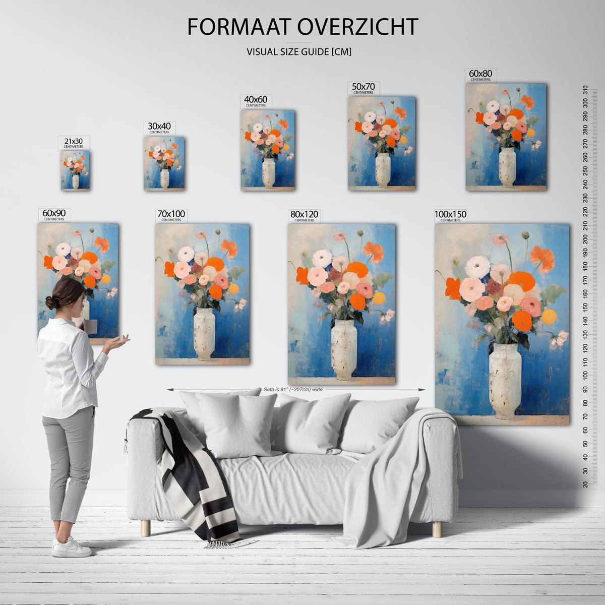 Bloemen in vaas Poster