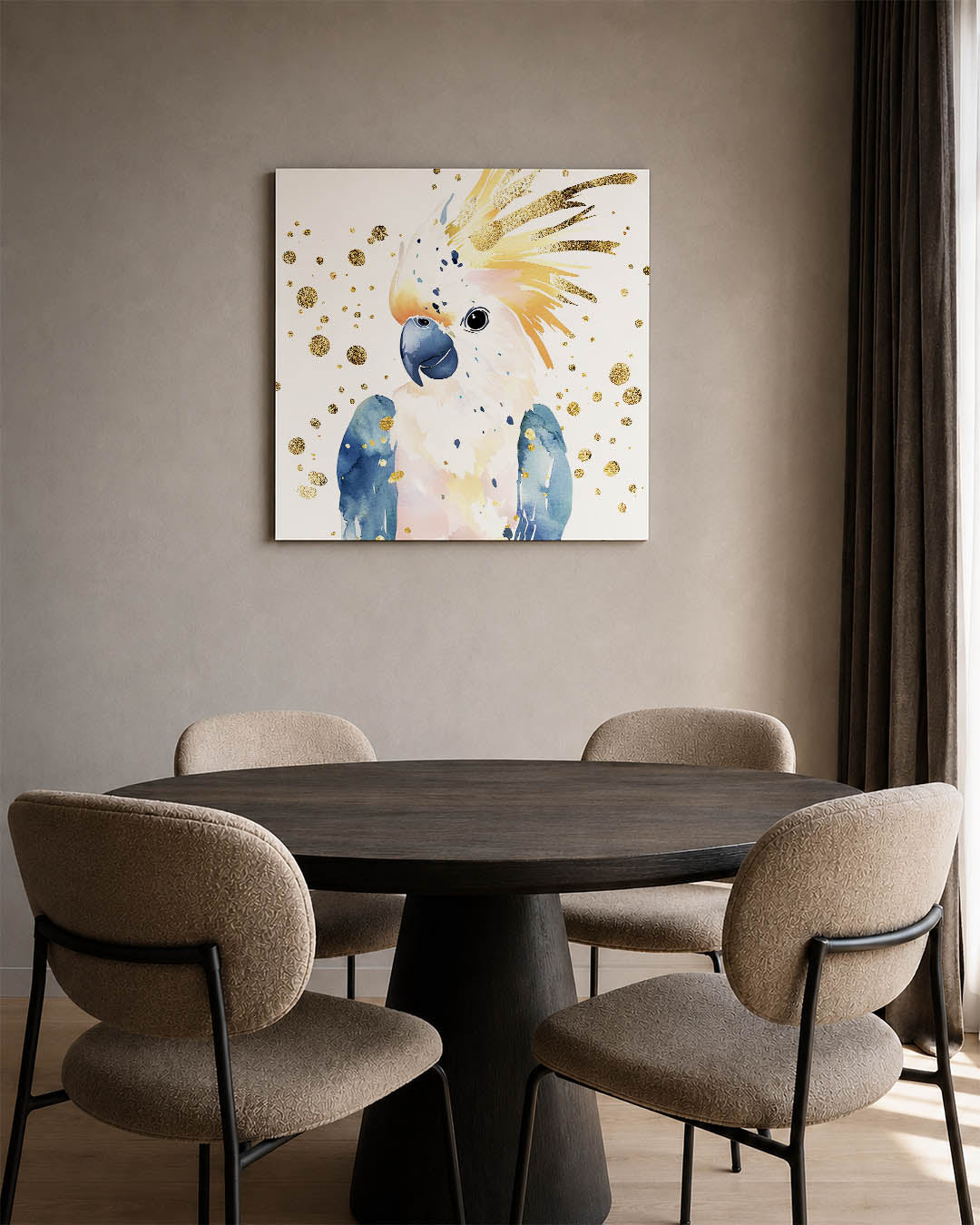 Vrolijke papegaai Kunstwerk