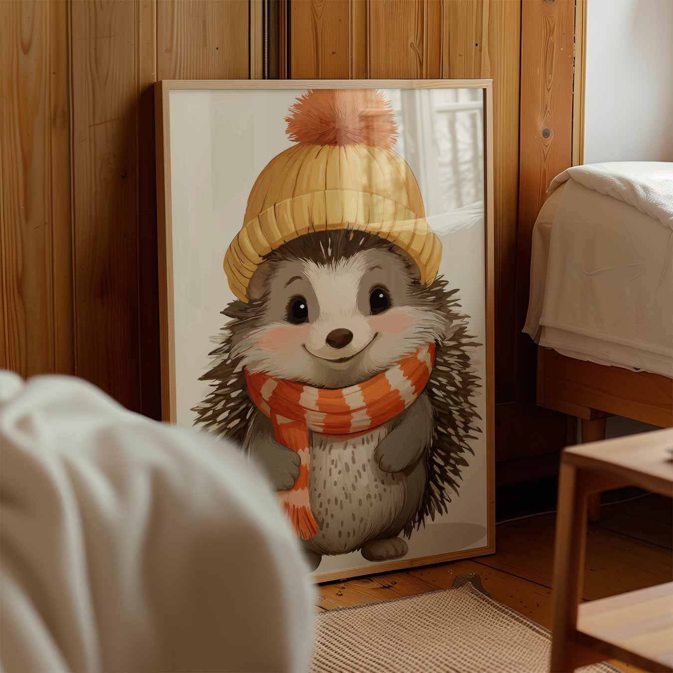 Schattige Egel Winterposter
