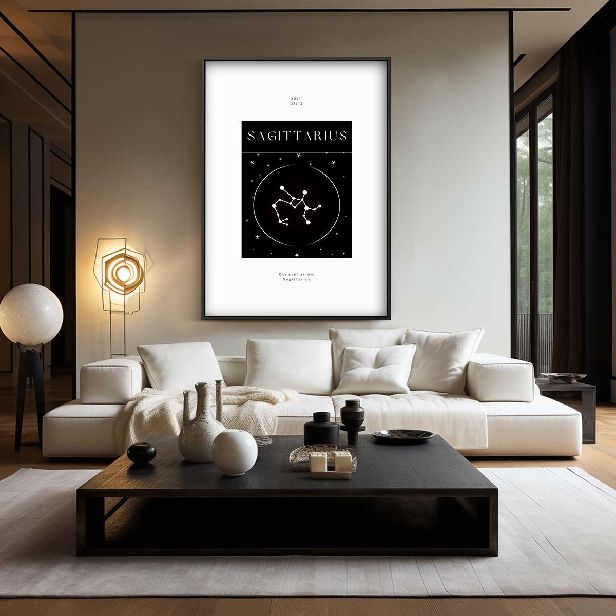 Sagittarius Sterrenbeeld Poster Kunstwerk-canvas-dibond-plexiglas-wanddecoratie-WallArtistic