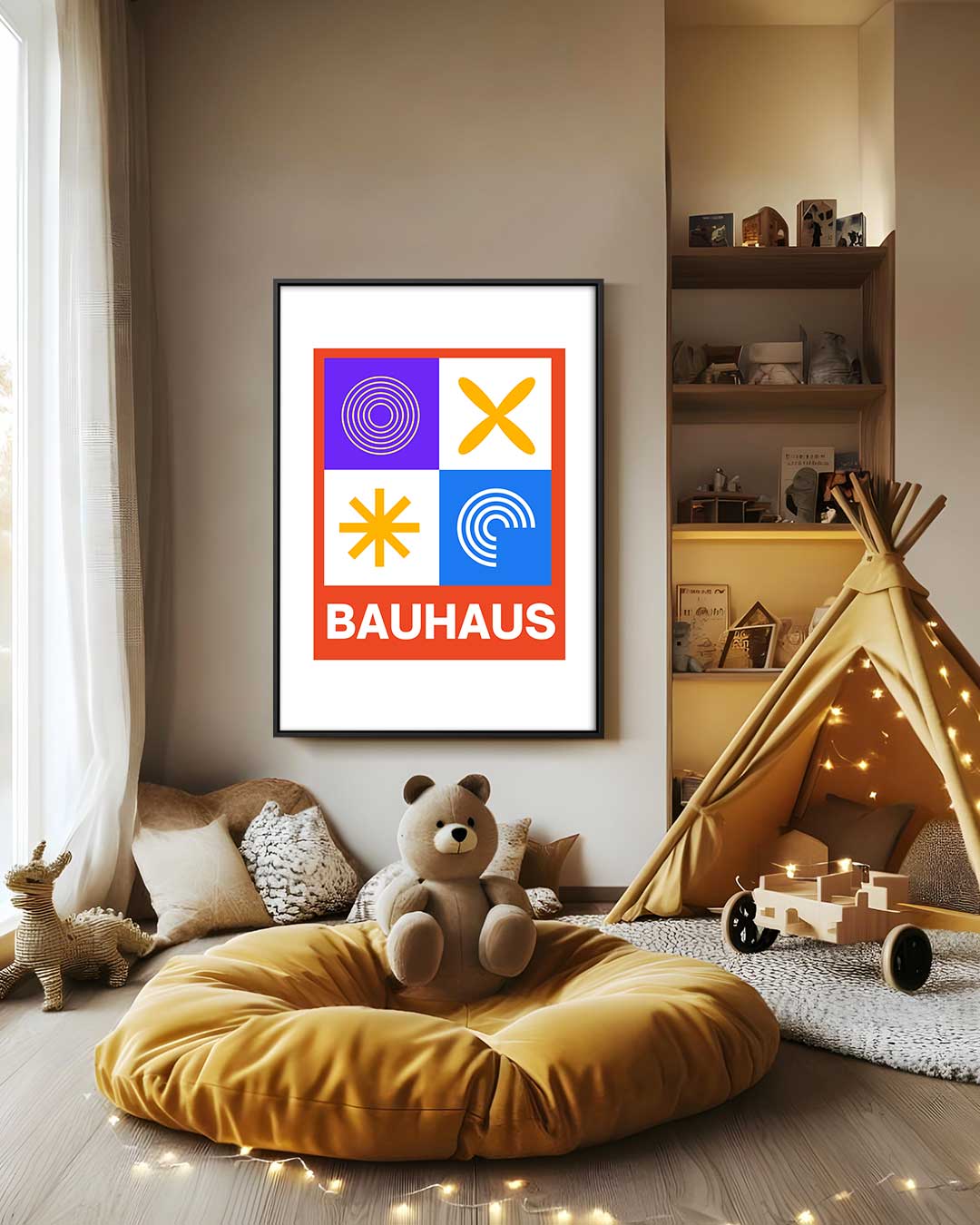 Bauhaus Stijl Grafisch Kunstwerk Kunstwerk-canvas-dibond-plexiglas-wanddecoratie-WallArtistic