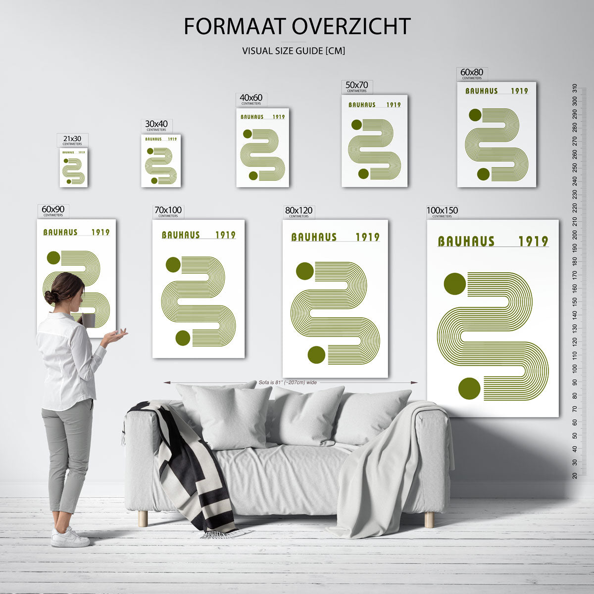 Lijnen en vormen Poster