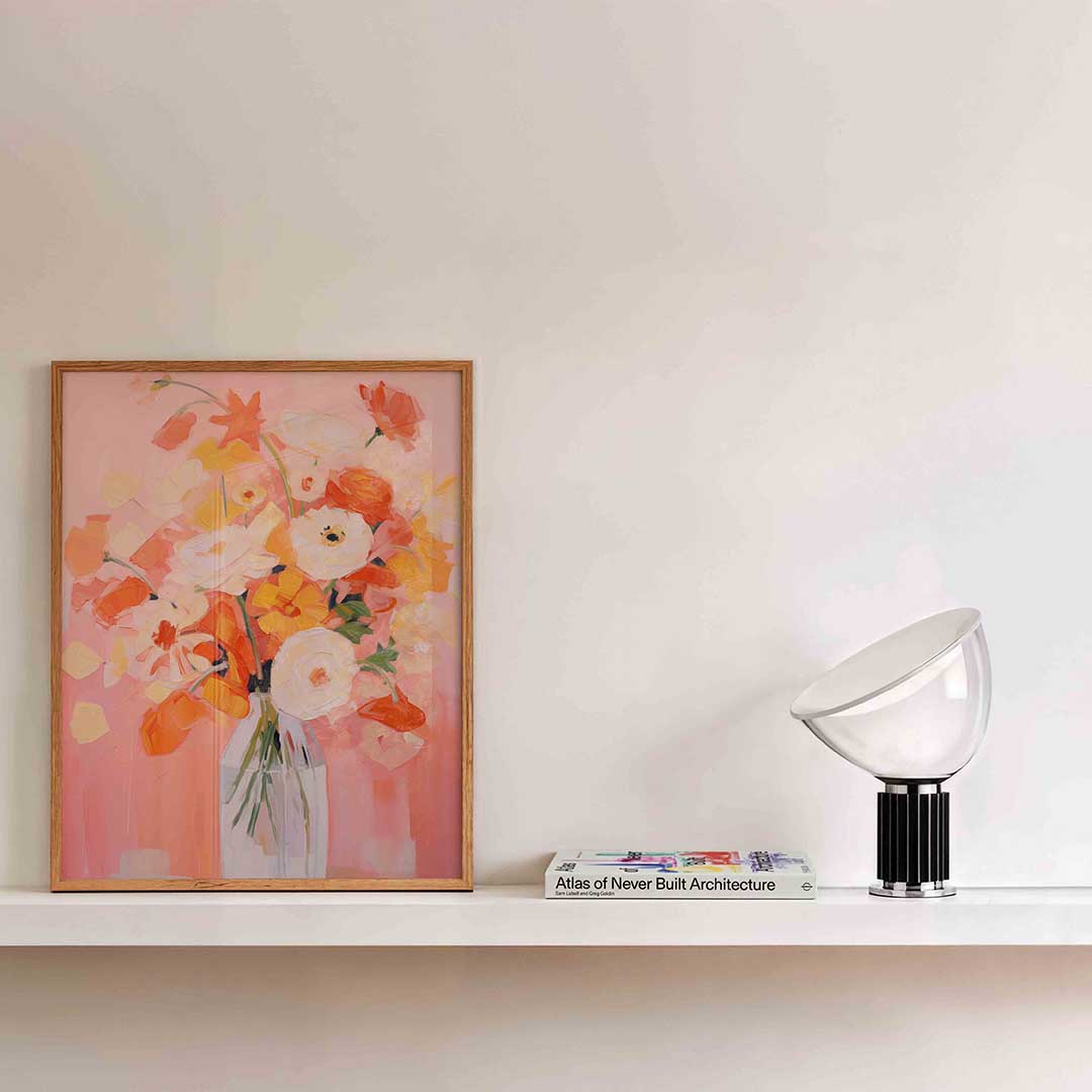 Bloemen in vaas Poster