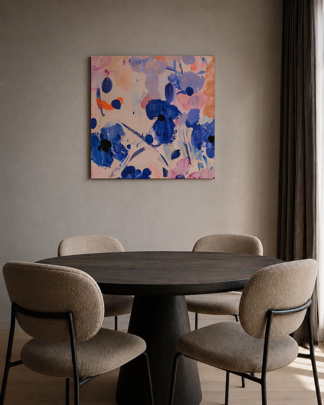 Dynamische kleurenexplosie Kunstwerk