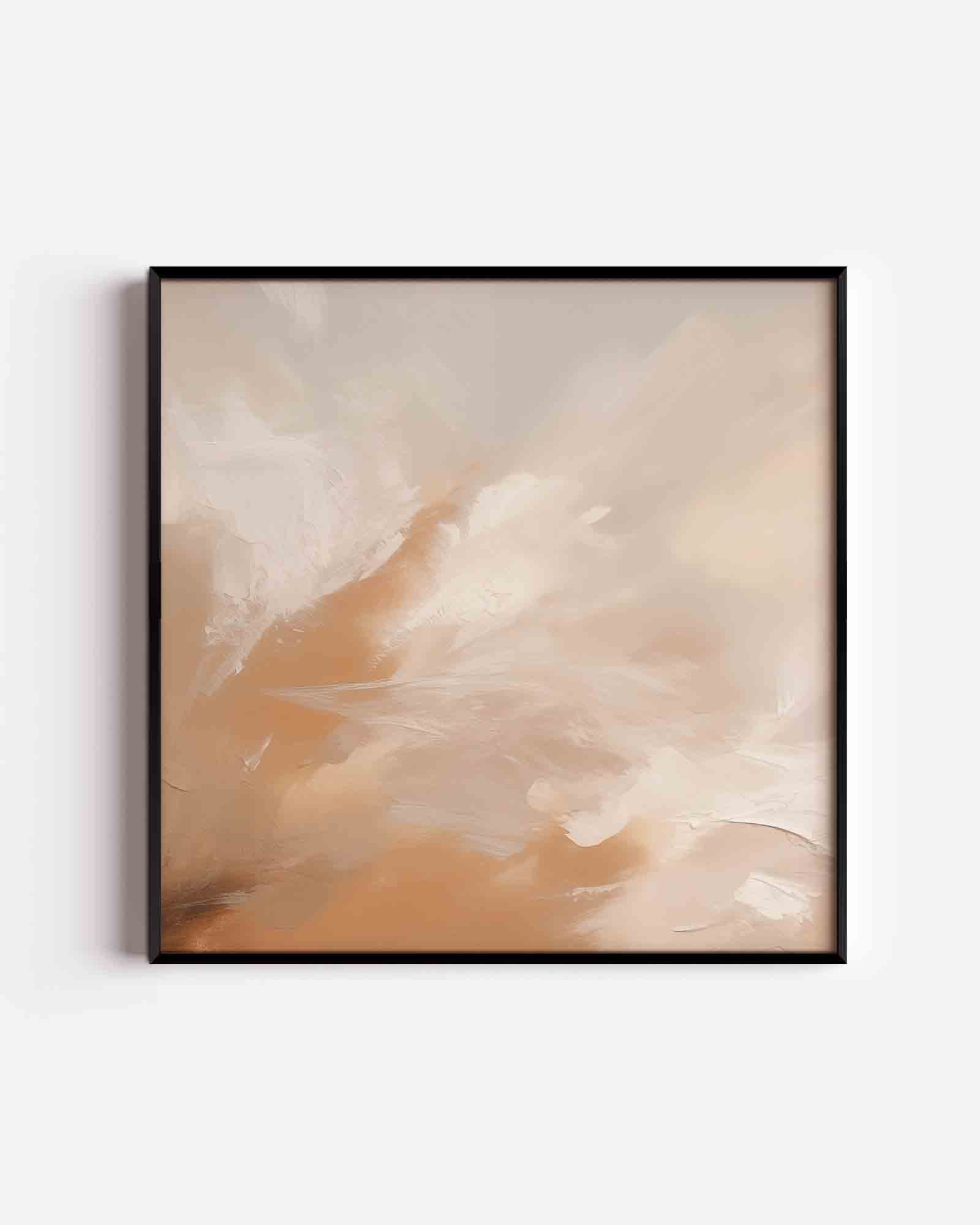Abstracte beige en witte Poster