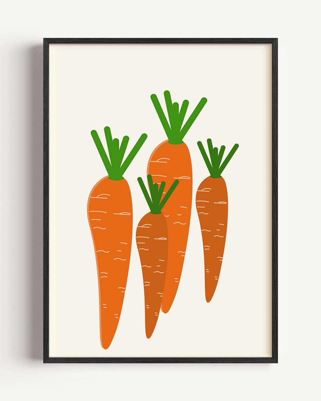 Vrolijke Wortel Illustratie Poster