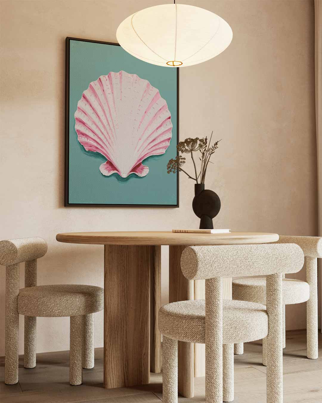 Schelp op Zee Kunstwerk-canvas-dibond-plexiglas-wanddecoratie-WallArtistic