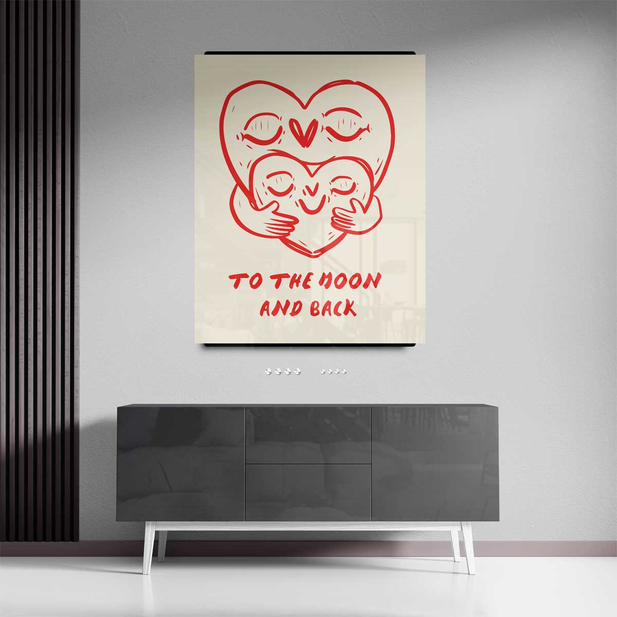 Liefdevolle Harten Knuffel Kunstwerk-canvas-dibond-plexiglas-wanddecoratie-WallArtistic