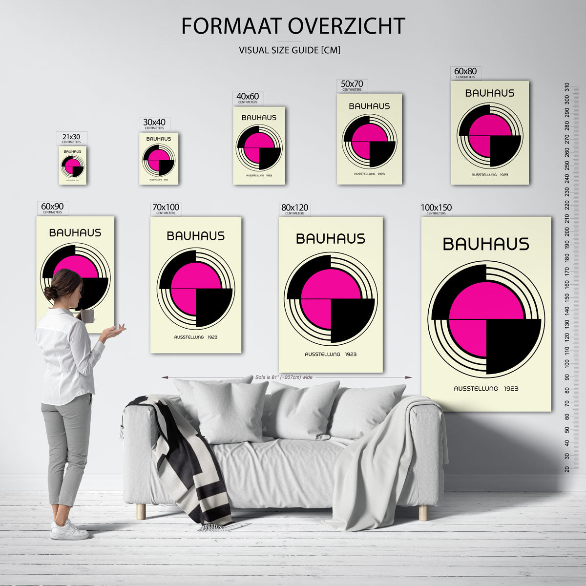 Cirkelvormen en lijnen Poster