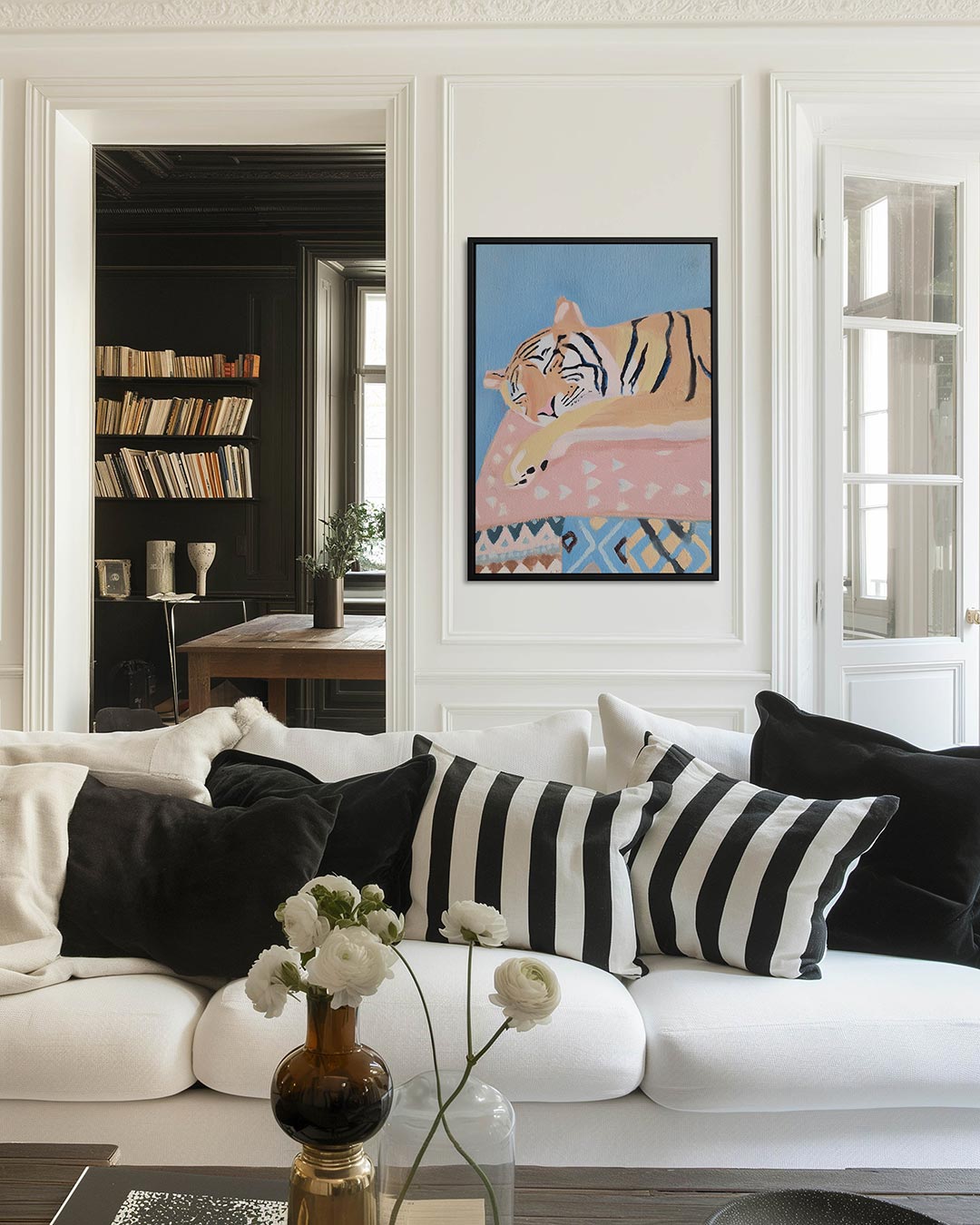 Dromende tijger Kunstwerk