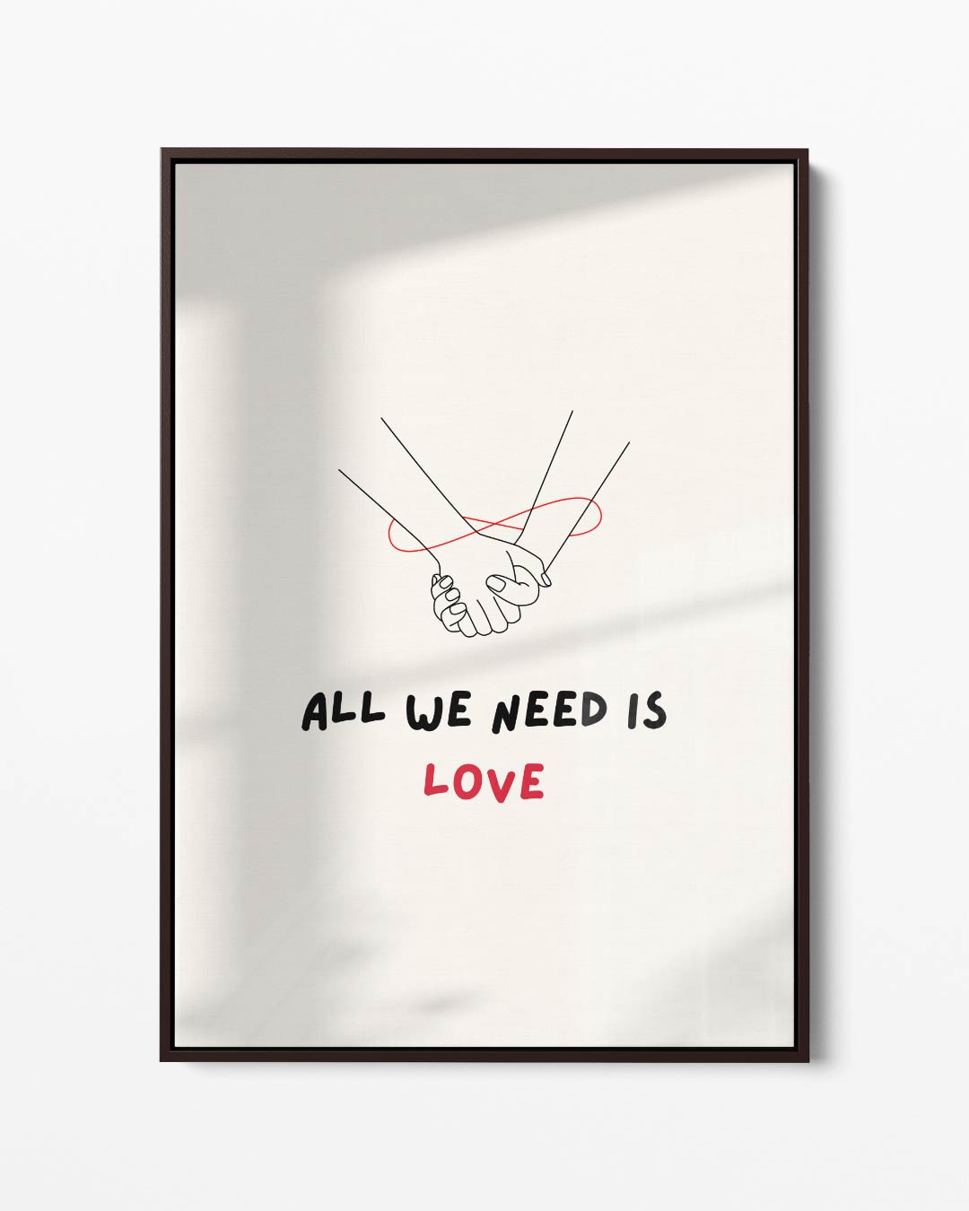 Hand in Hand Liefde Poster Kunstwerk-canvas-dibond-plexiglas-wanddecoratie-WallArtistic