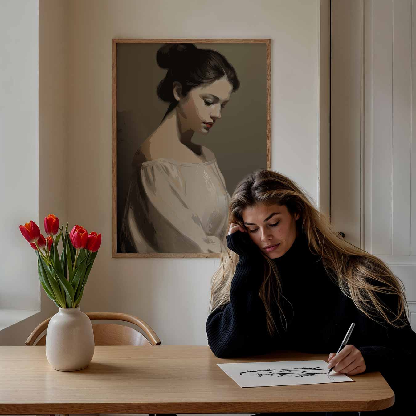 Stijlvolle Elegantie Portretposter