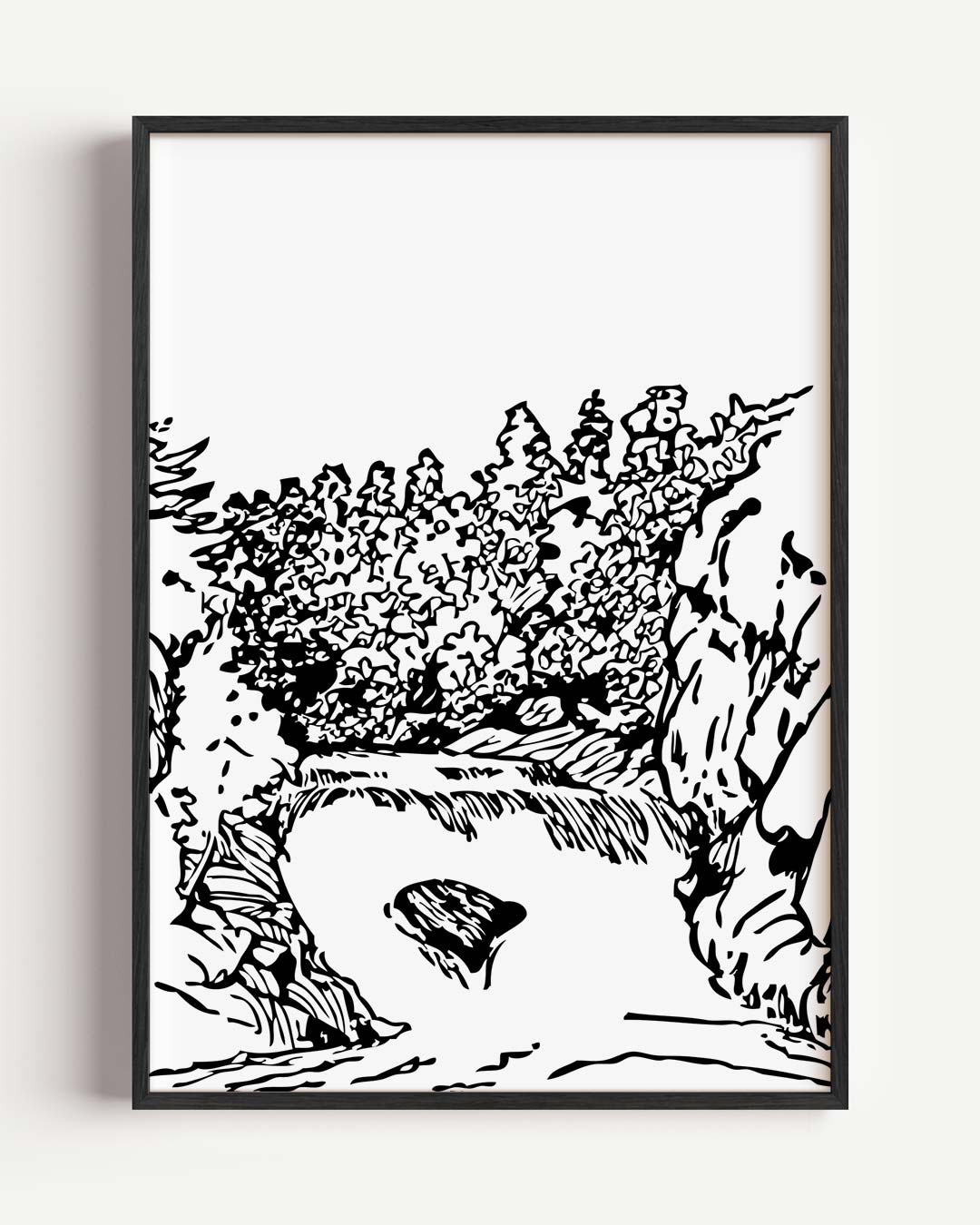 Rustgevende Natuurtekening Poster