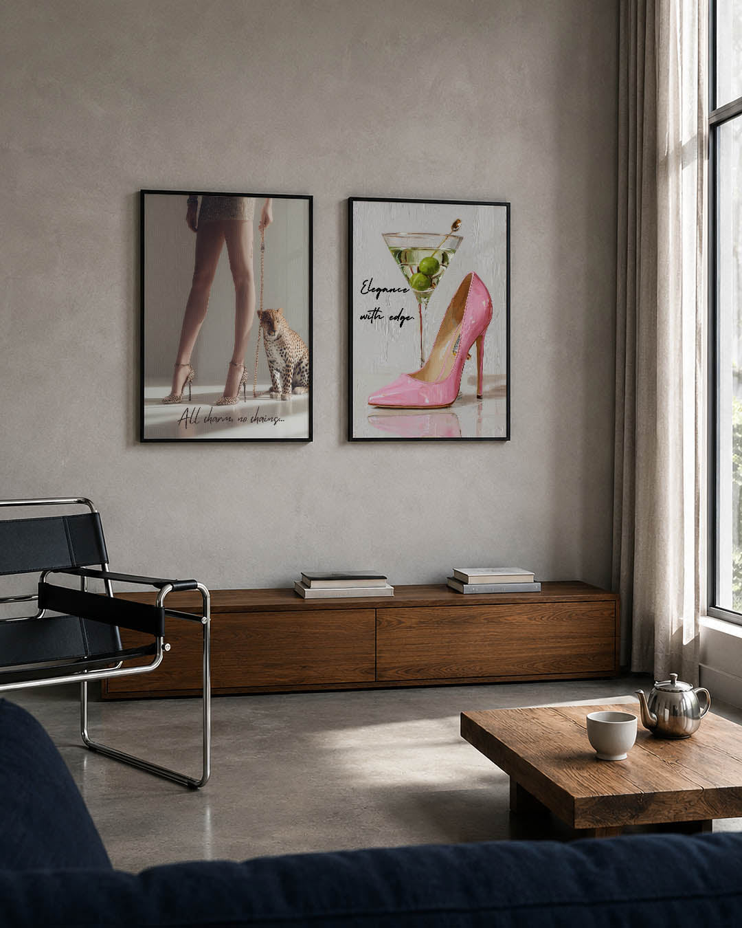 Elegante dierenkracht Posterset