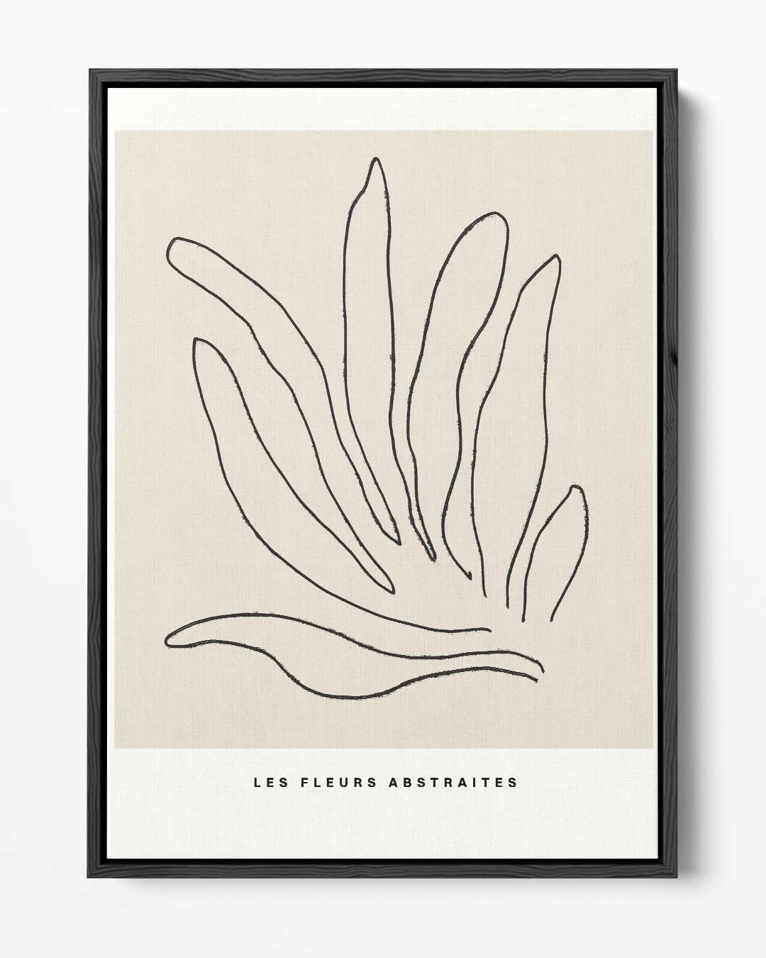 Abstracte Bloemenlijntekening Kunstwerk-canvas-dibond-plexiglas-wanddecoratie-WallArtistic