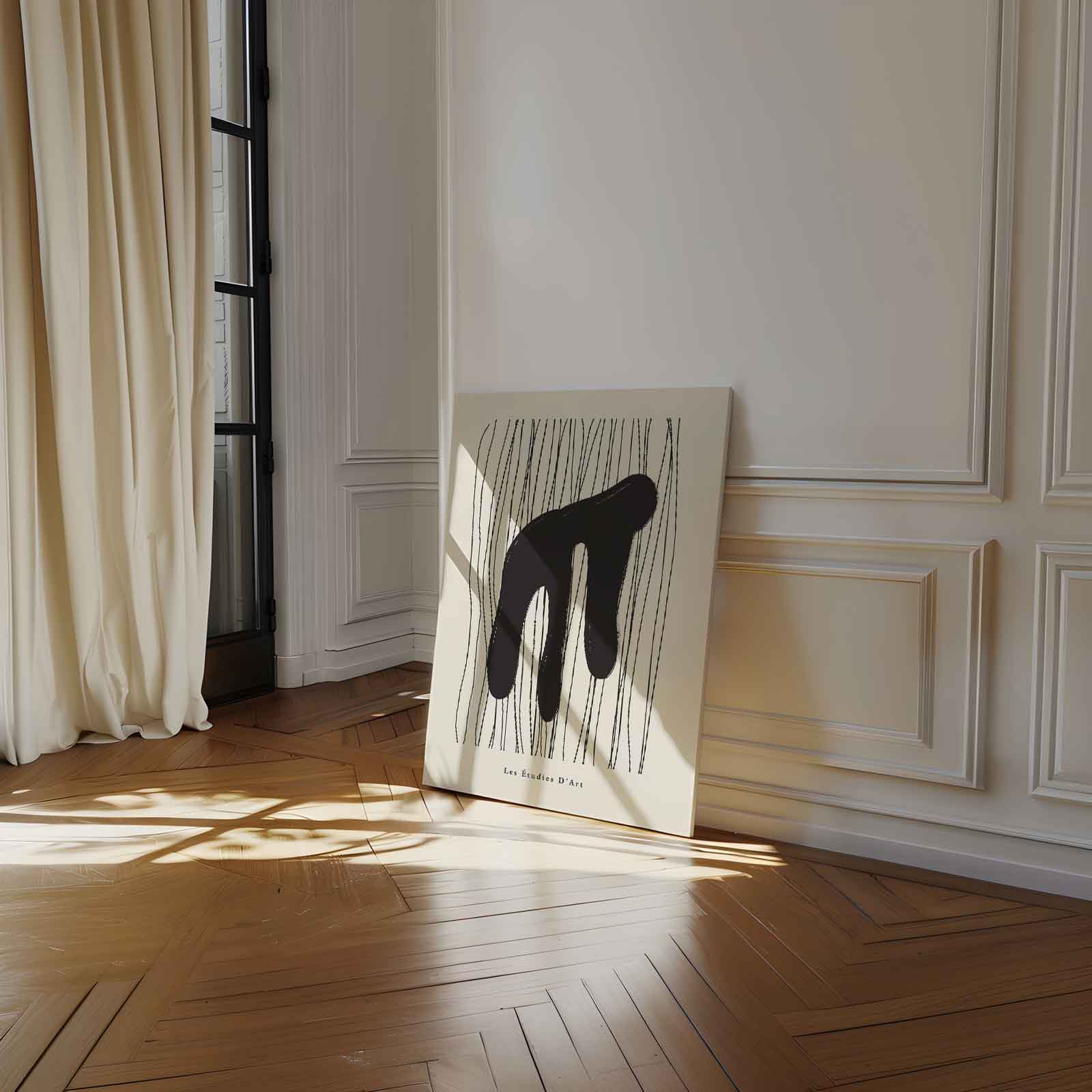 Speelse Schaduw Abstractie Kunstwerk-canvas-dibond-plexiglas-wanddecoratie-WallArtistic