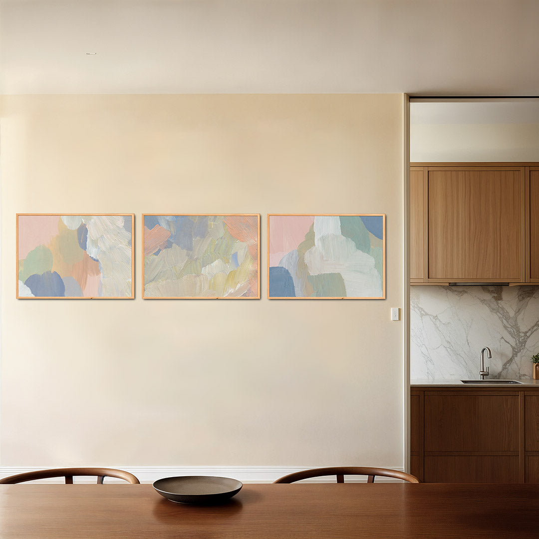 Zachte kleurvlakken Posterset