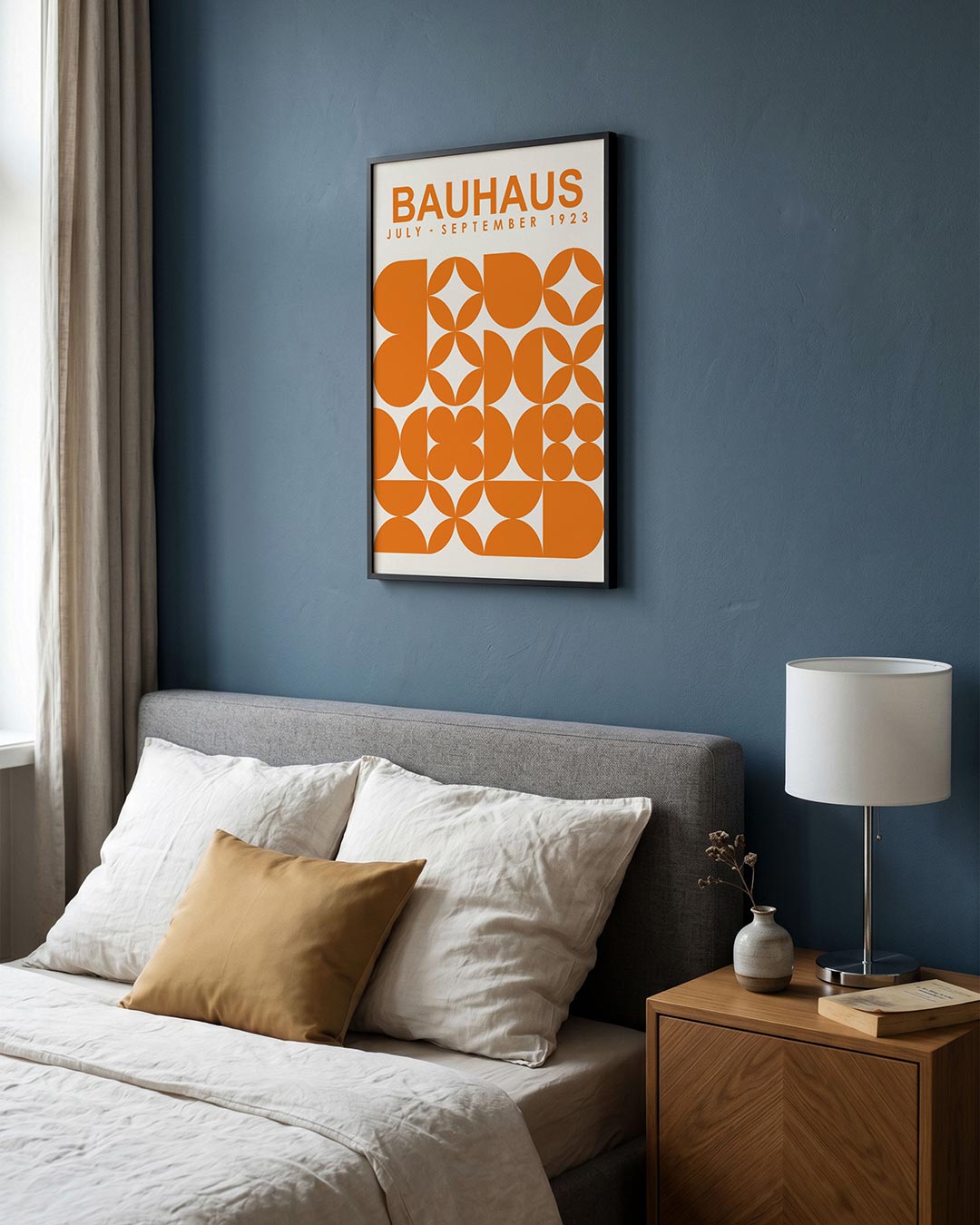 Oranje vormenritme Poster