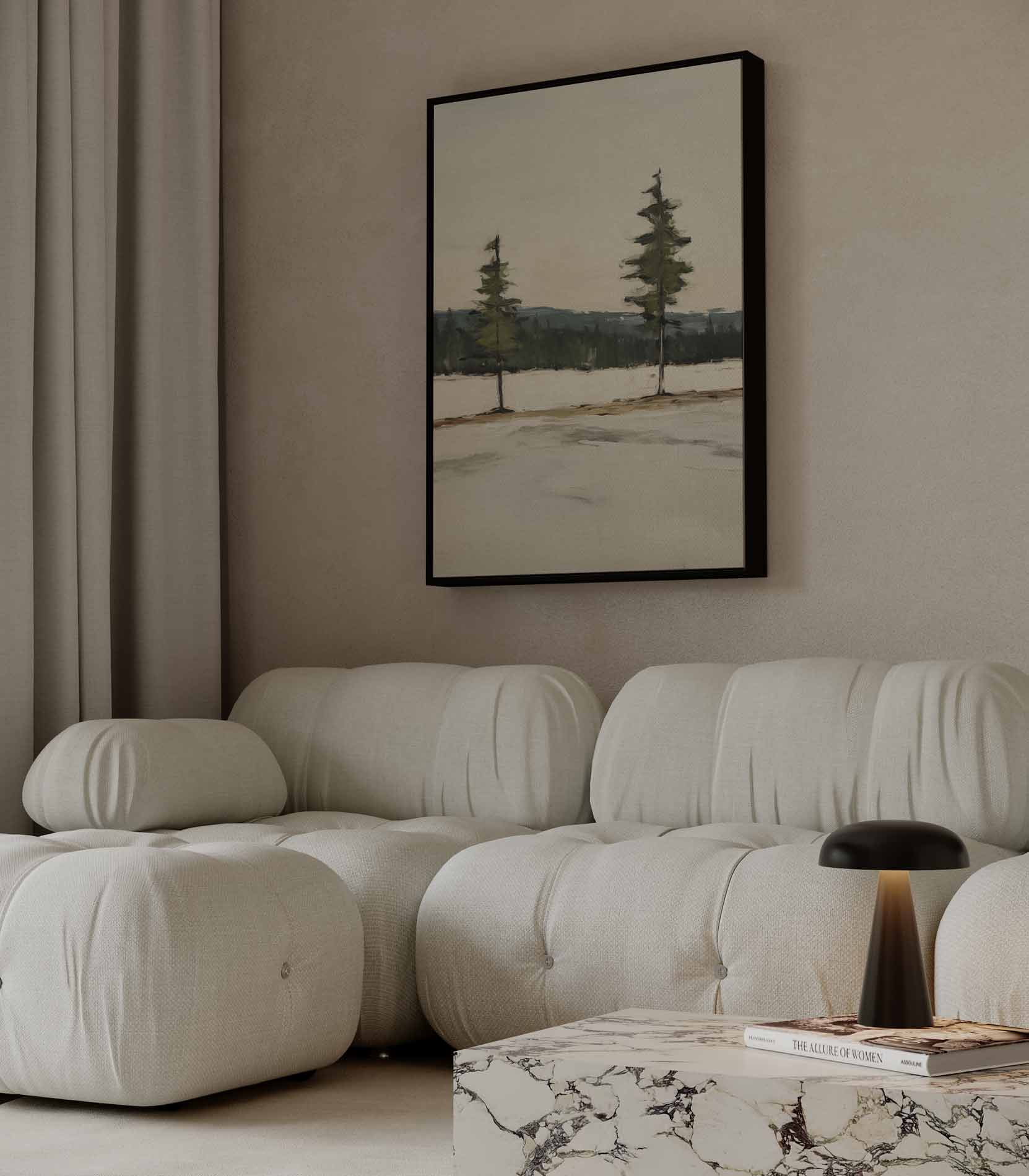 Winterse Rust in de Natuur Kunstwerk-canvas-dibond-plexiglas-wanddecoratie-WallArtistic