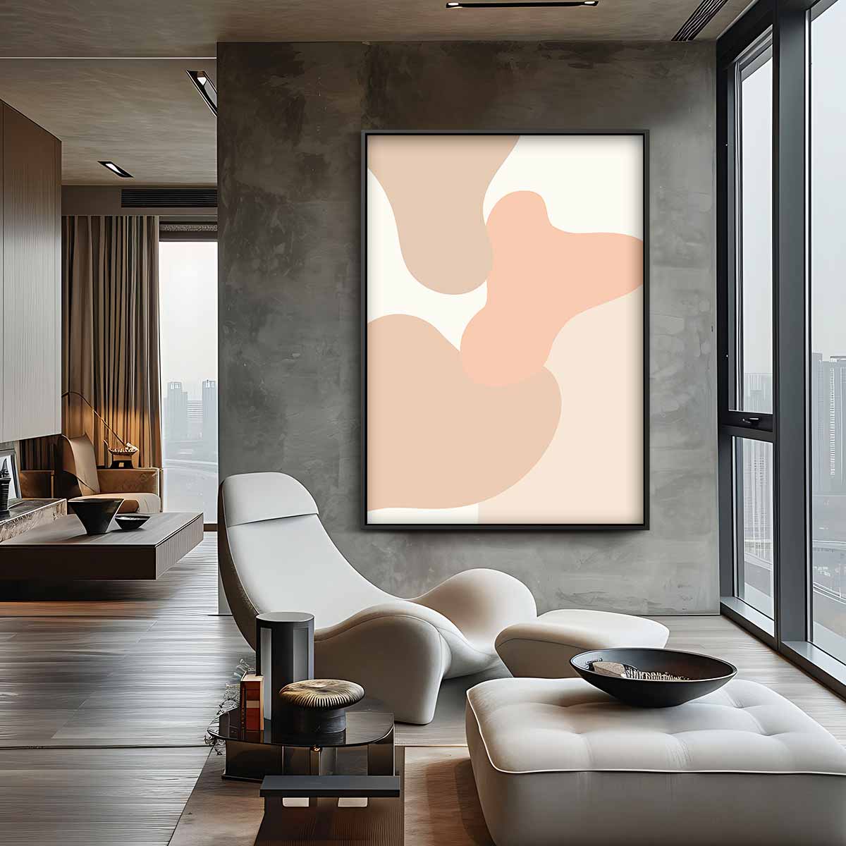 Zachte Pastelvibes Kunstwerk-canvas-dibond-plexiglas-wanddecoratie-WallArtistic