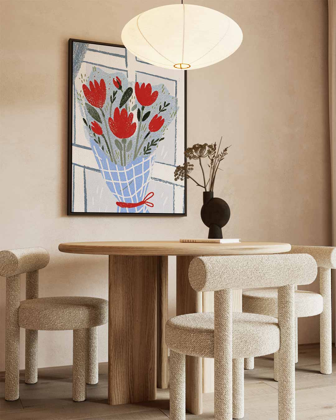 Bloeiend Raamzicht Kunstwerk-canvas-dibond-plexiglas-wanddecoratie-WallArtistic