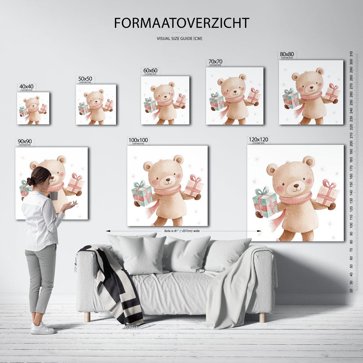 Beer met cadeaus Poster