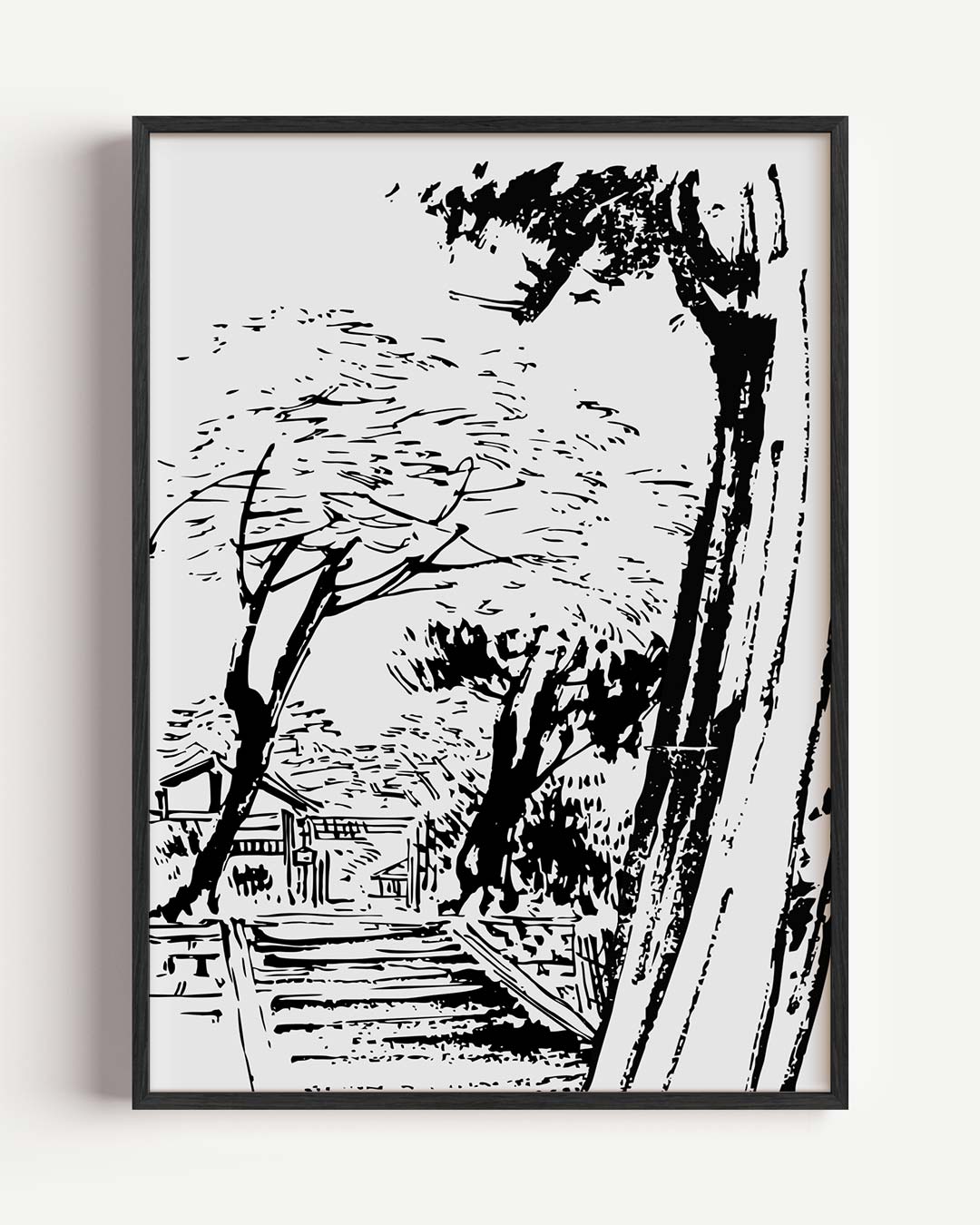Rustiek Boslandschap Poster