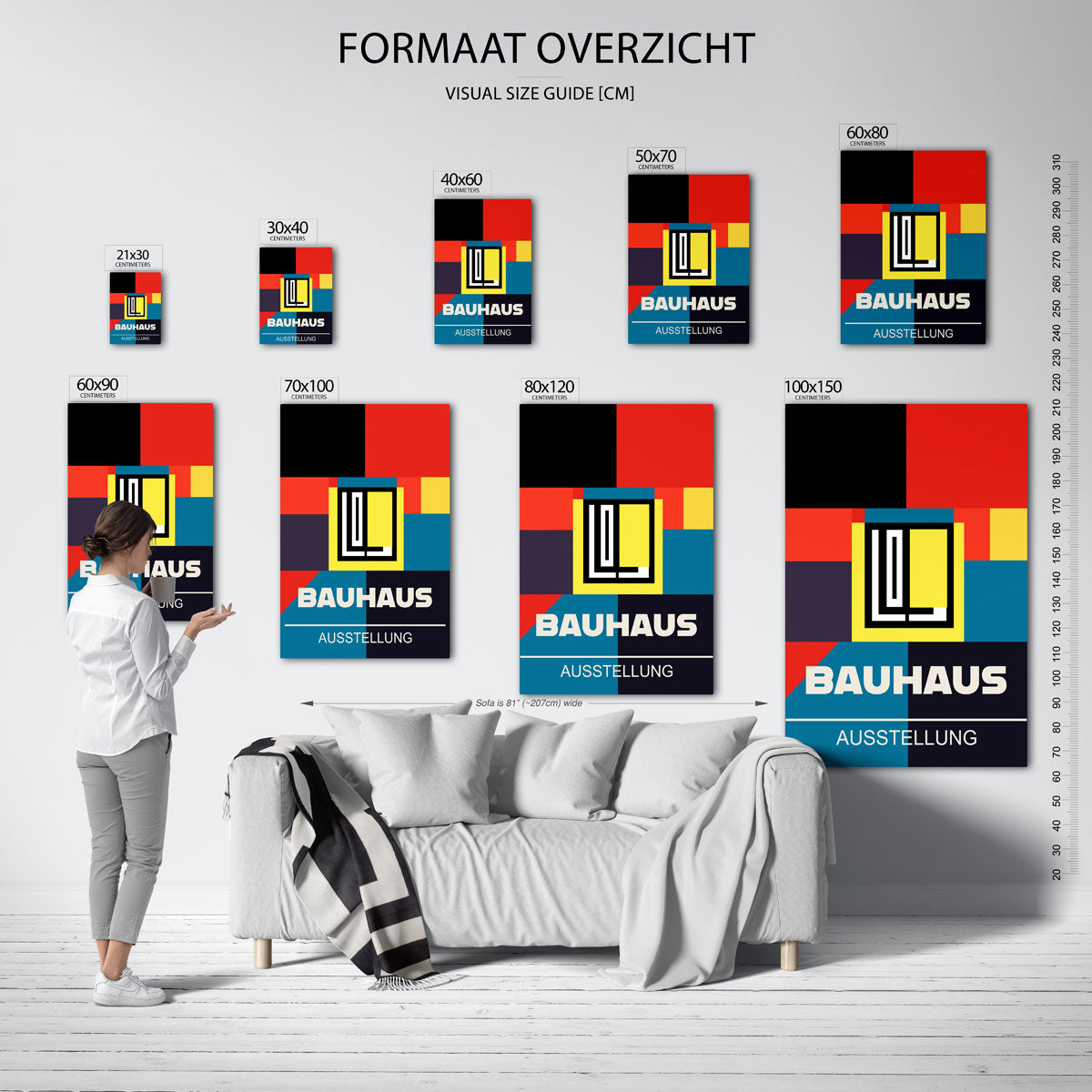 Kleurvlakken en lijnen Poster