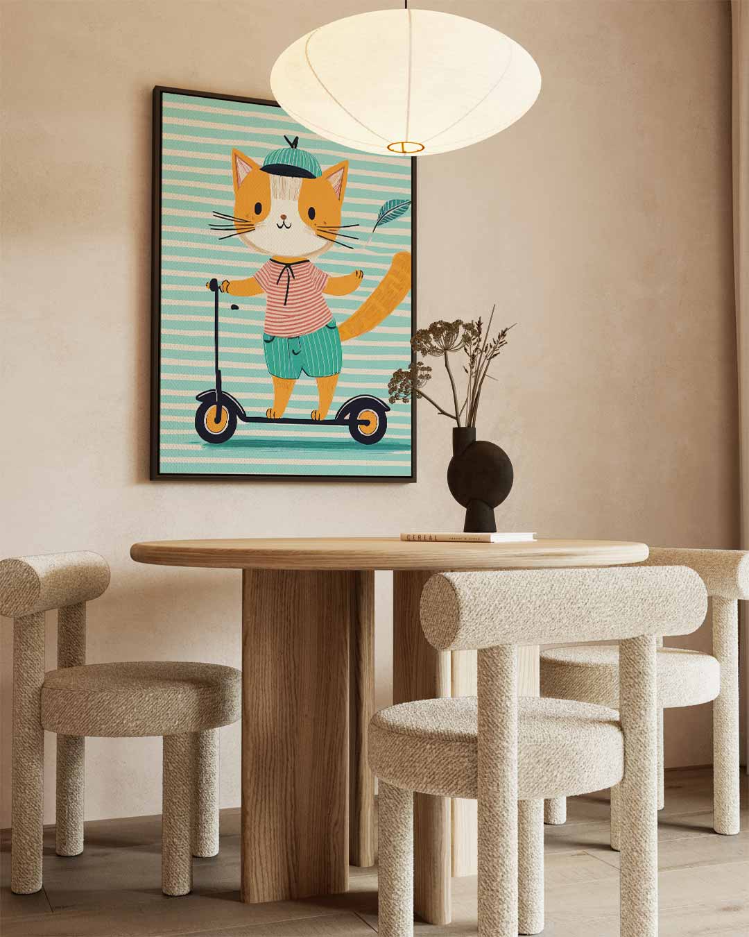 Kat op Step Kunstwerk-canvas-dibond-plexiglas-wanddecoratie-WallArtistic