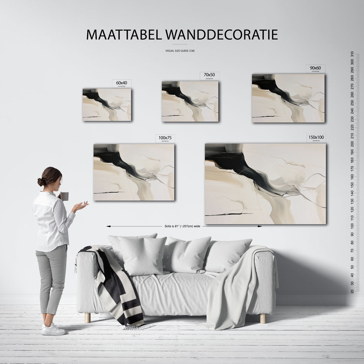 Organische vloeiende vormen Kunstwerk