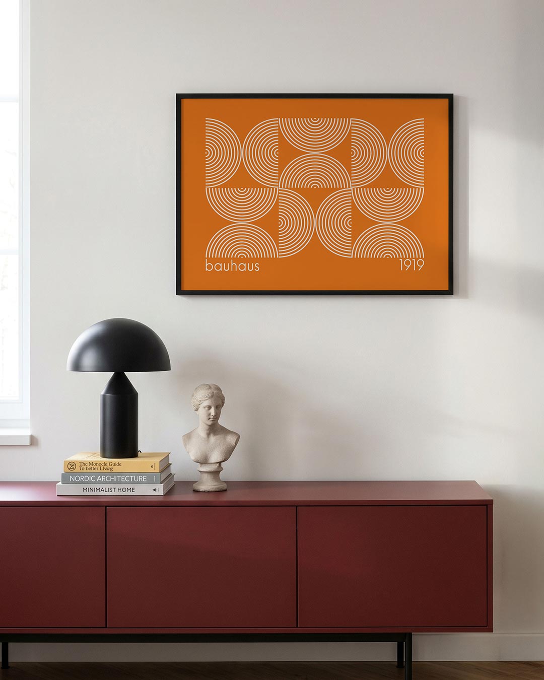 Cirkelpatroon en lijnen Poster