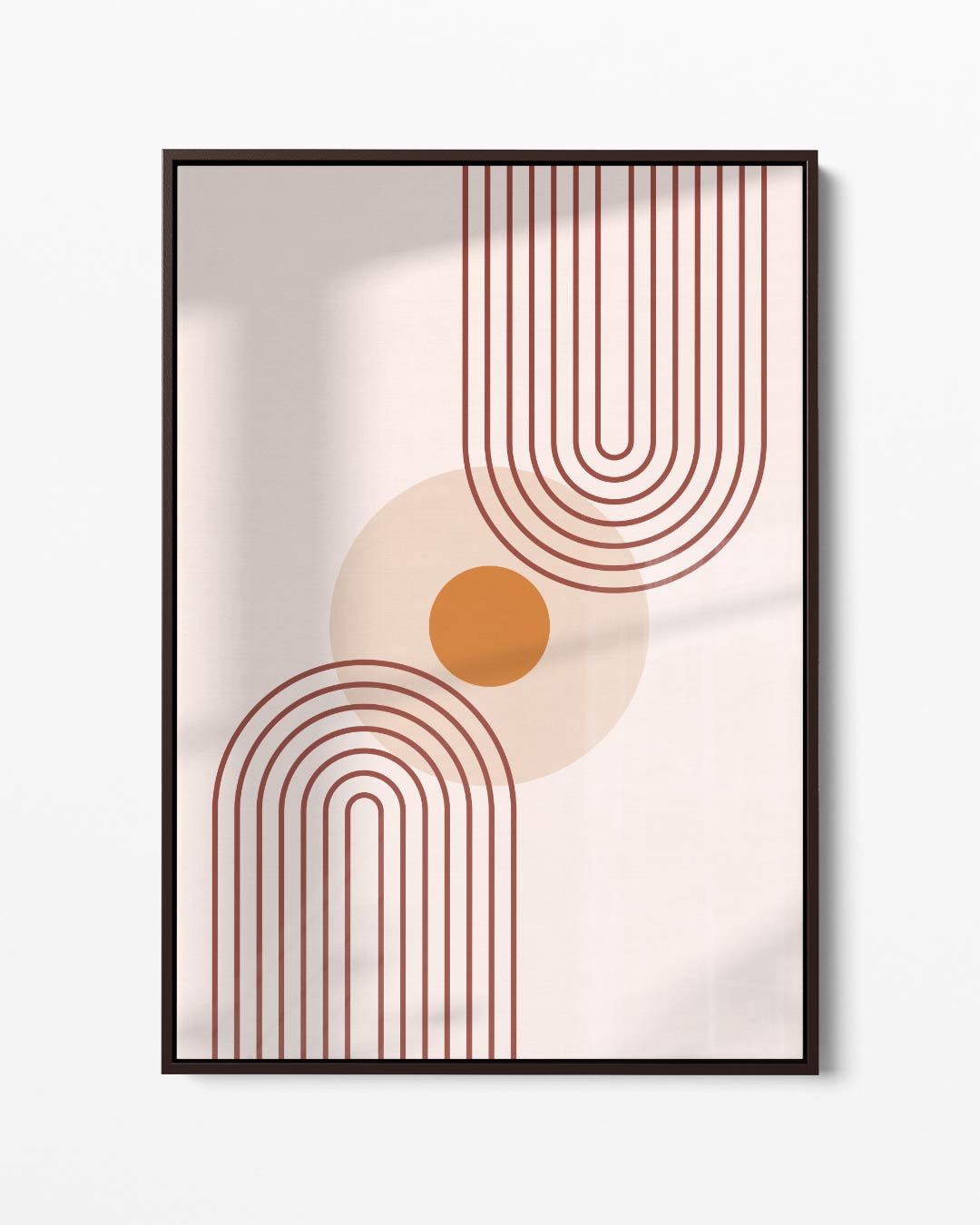 Retro Cirkelpatroon Wanddecoratie Kunstwerk-canvas-dibond-plexiglas-wanddecoratie-WallArtistic