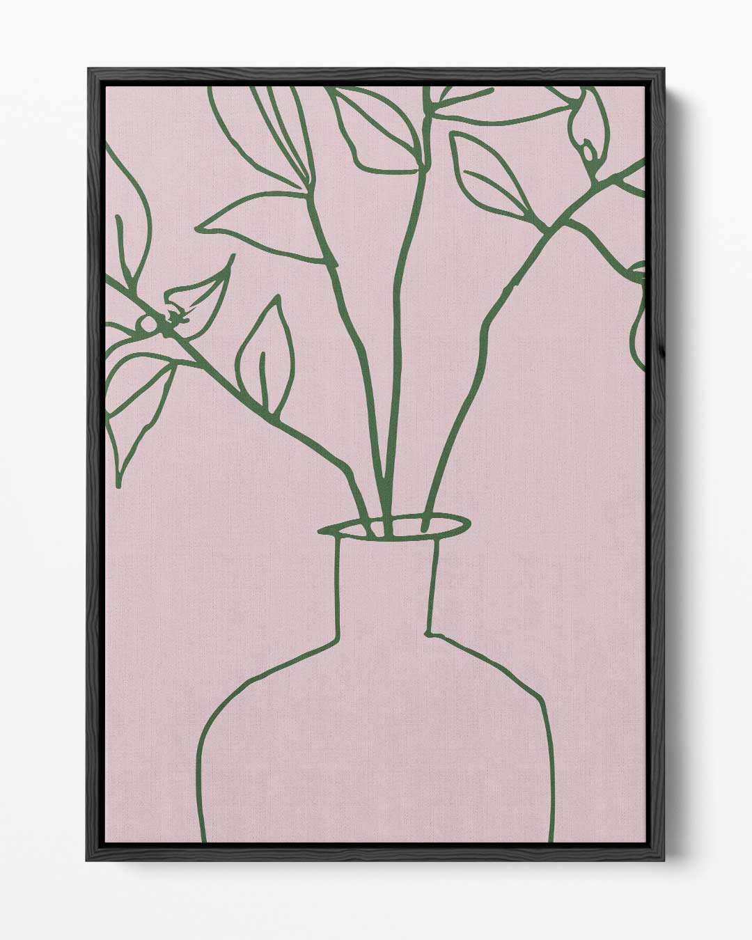 Simpele Botanical Vaas Illustratie Kunstwerk-canvas-dibond-plexiglas-wanddecoratie-WallArtistic