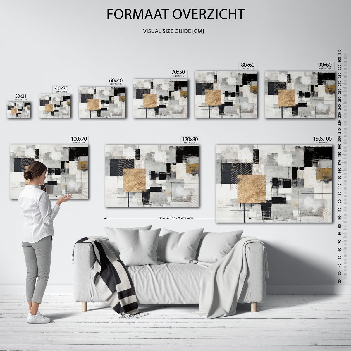 Abstracte vormen en lijnen Poster