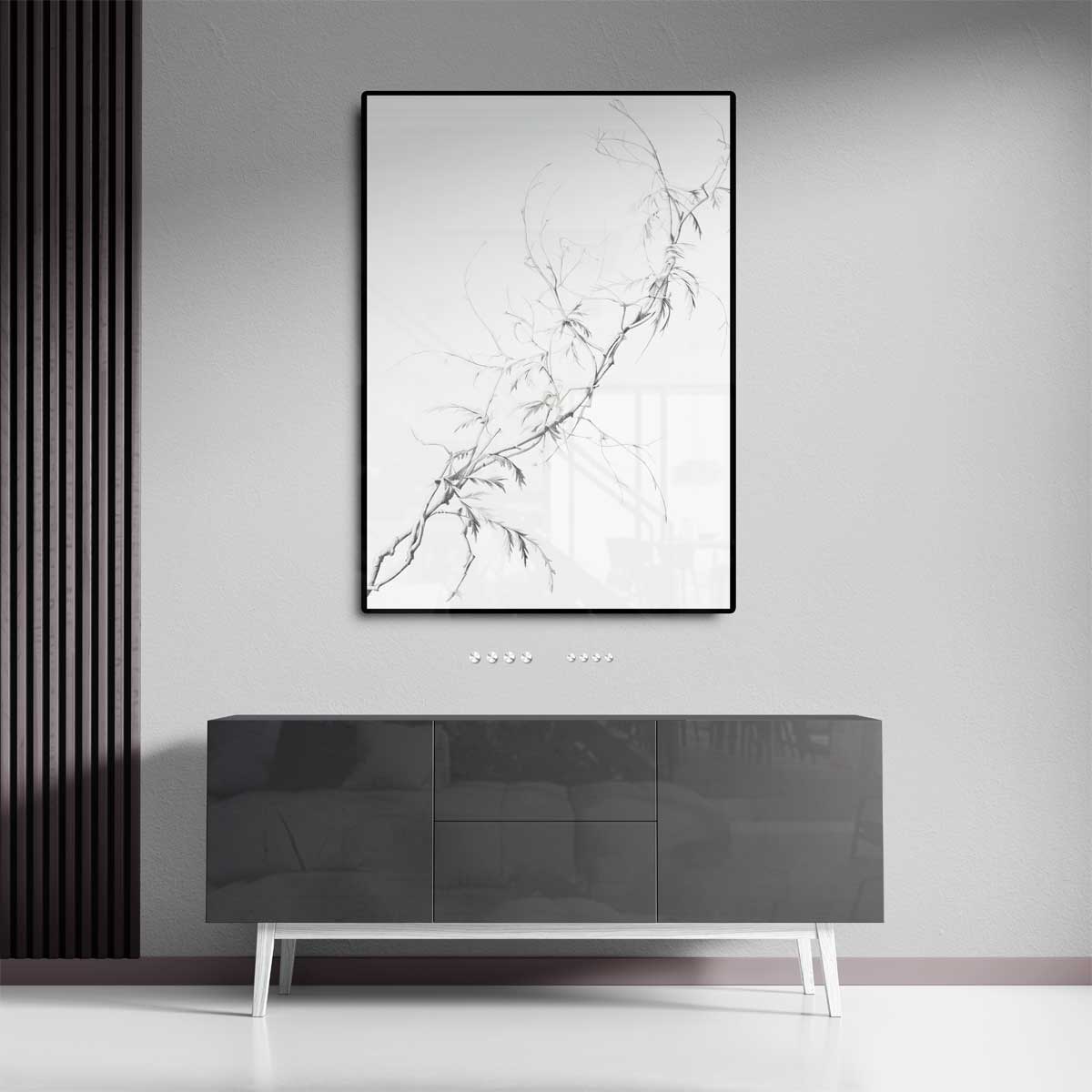 Bamboe in Potlood Kunstwerk-canvas-dibond-plexiglas-wanddecoratie-WallArtistic