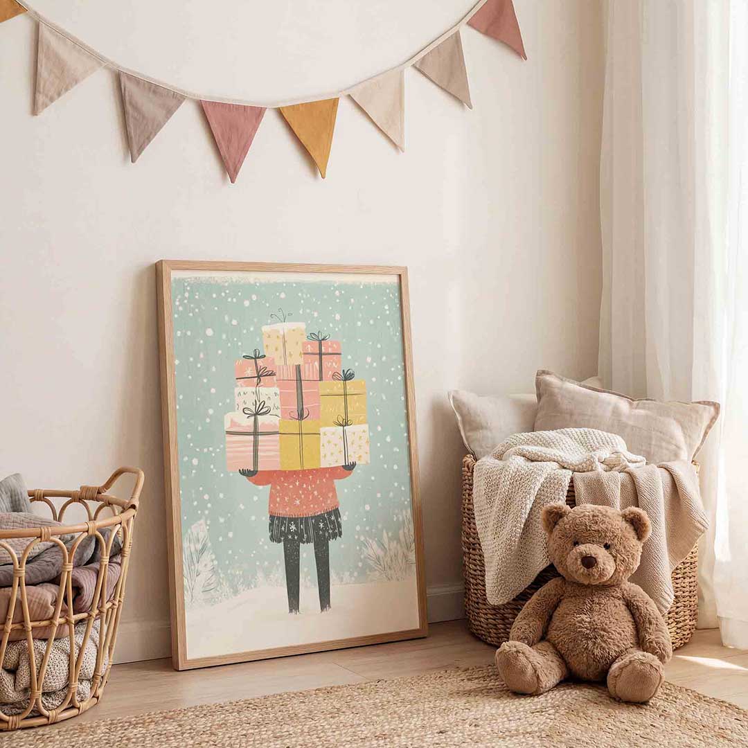 Stapeling van cadeaus Poster