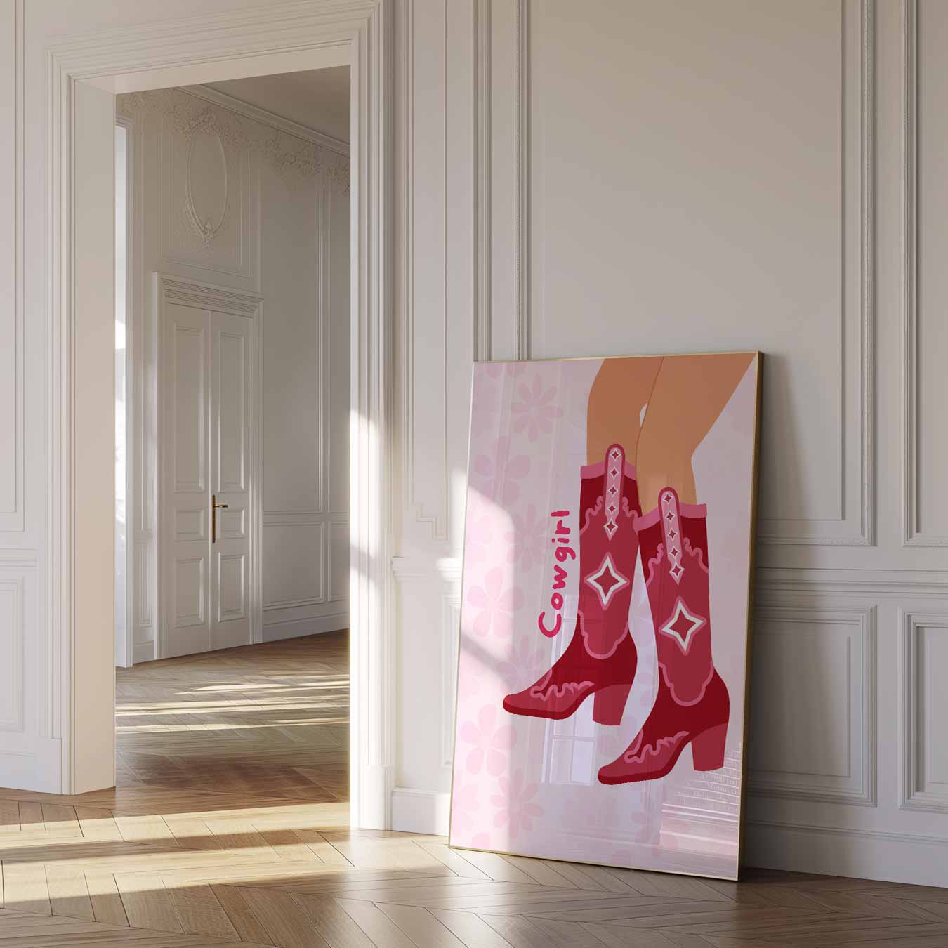 Stoere Cowgirl Boots Poster