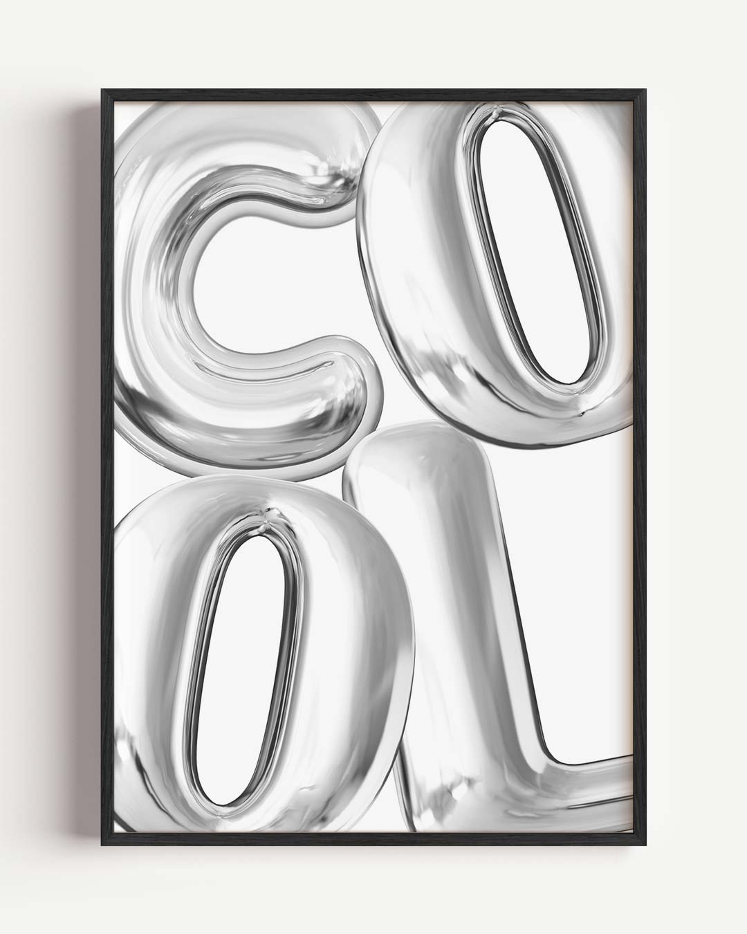 Coole Zilveren Ballonposter